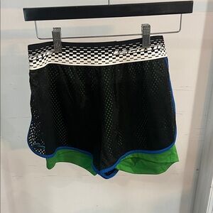 Stylish Black and Green Women's Shorts